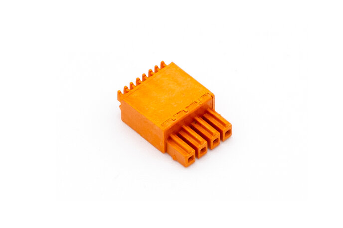 Push-Steckklemme Orange 4fach