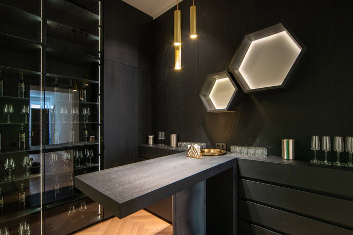 LED Pendulum Slim RGBW Tree Gold