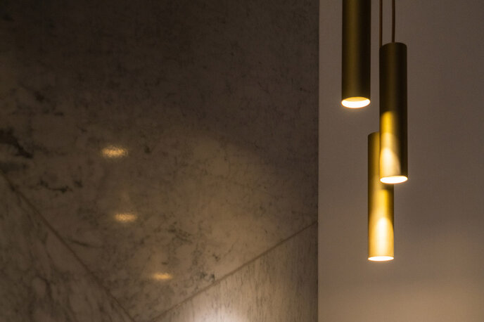 LED Pendulum Slim RGBW Tree Gold