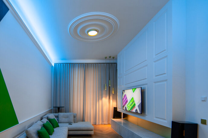 LED Ceiling Light RGBW Air Gold